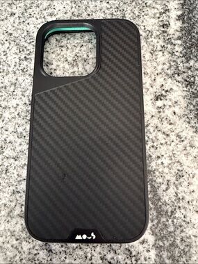 Mous Black iPhone Case, iPhone 14 Pro Aramid Fiber